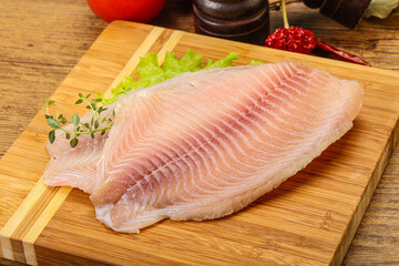 Raw tilapia fish for cooking