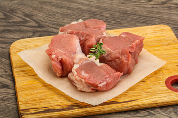 Raw pork tenderloin for cooking