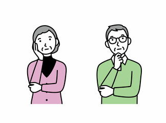 考えるシニア夫婦