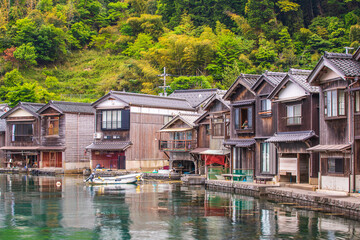 京都　伊根の舟屋

