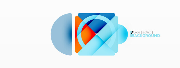 Creative geometric wallpaper. Minimal abstract background. Triangles and circles composition vector illustration for wallpaper banner background or landing page