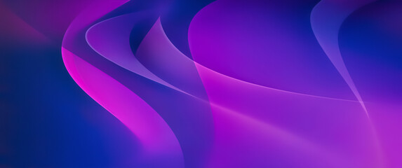 Ultra Wide Abstract Purple 3D Background