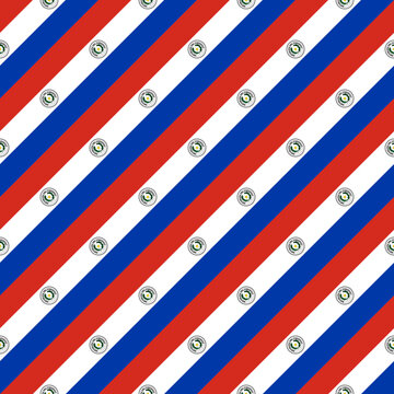 seamless pattern of paraguay flag. vector illustration