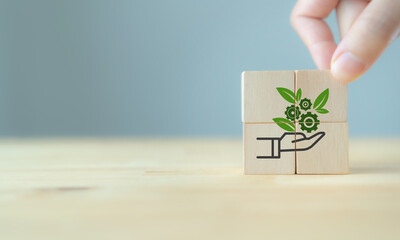 Environmental technology concept. Sustainable development goals. Sustainable planet trend and...
