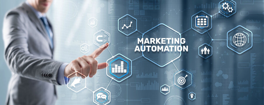 Marketing automation concept. Business Technology Internet and network