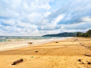 Plastic waste on the beach