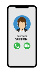 Customer support, male avatar - Outgoing screen