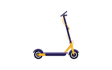 Kick scooter. Transportation vehicle sport ride toy. Vector illustration in flat style © Javvani