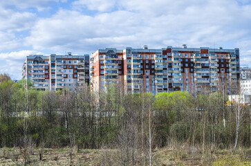 Panel houses on the outskirts of the city, Russia