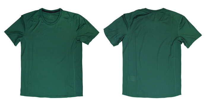 Dark Green Running Shirt Mockup On White Background