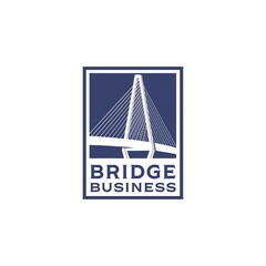 Bridge icon vector logo design template