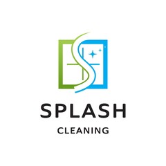 Splash Cleaning logo design template