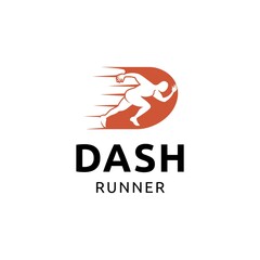 Speed Dash Runner logo design template