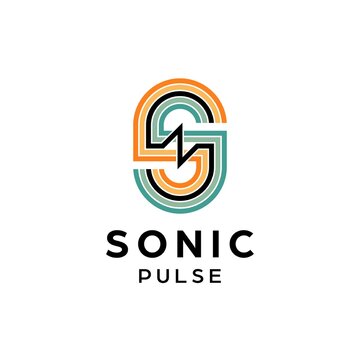 Sonic pulse logo design template