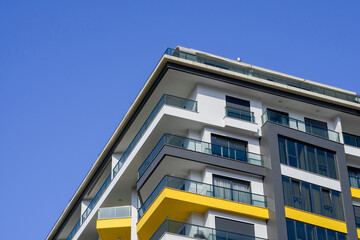 A small fragment of a modern apartment building.