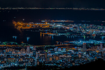 摩耶山掬星台からの夜景