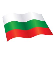 flying bulgarian flag of bulgaria