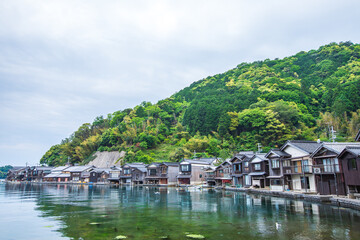 京都　伊根の舟屋
