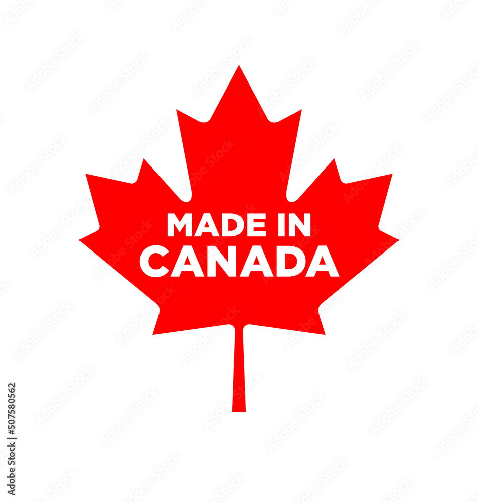 Canvas Prints made in canada maple leaf logo icon