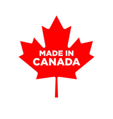 made in canada maple leaf logo icon