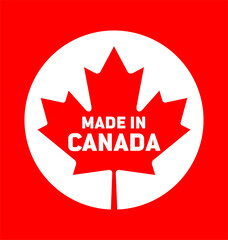 made in canada maple leaf logo icon