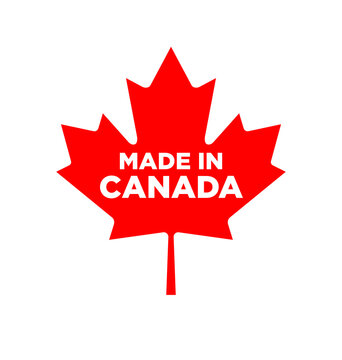 made in canada maple leaf logo icon