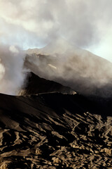 Mt Bromo Indonesia a remote active volcano erupting