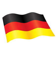 Naklejka premium flying german flag of germany