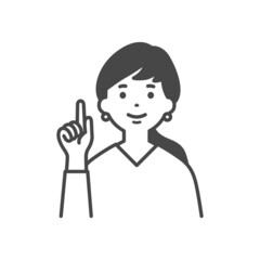 説明をする女性　Woman explaining