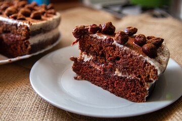 chocolate biscuit on a plate