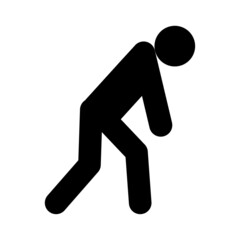 Tired man icon, sleep emotion tired sign, bored concept symbol, graphic vector illustration