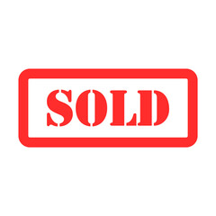 Sold out stamp symbol, label sticker sign button, text banner vector illustration
