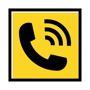 Mobile telephone symbol, smartphone icon button, chat web internet communication vector illustration