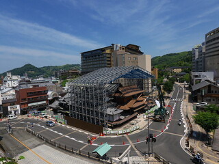 道後温泉街の風景
