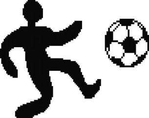 Obraz na płótnie Canvas football pixel art vector illustration.
