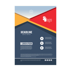 Flyer or brochure cover design template.