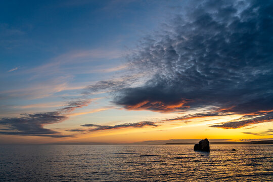 Sunset at Thurlestone Rock, South Milton Sands in Devon