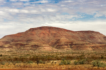 Beautiful Mount Robinson in Karijini National Park, Western Australia