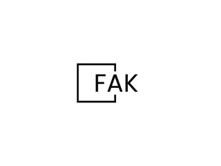 FAK Letter Initial Logo Design Vector Illustration