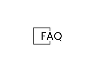 FAQ Letter Initial Logo Design Vector Illustration
