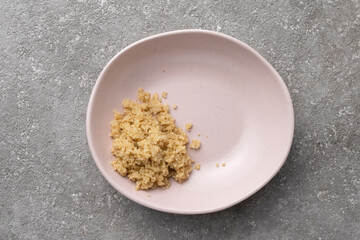 Boiled Quinoa in a bowl, healthy food, diet