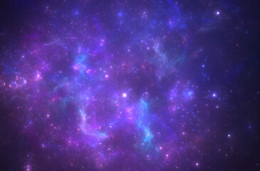 Deep space nebula with stars