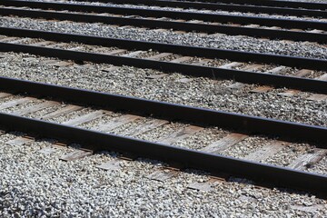 railway tracks in the distance