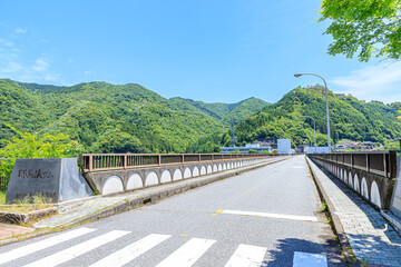 初夏の耶馬溪ダム　大分県中津市　Yabakei Dam in early summer. Ooita-ken Nakatsu city.