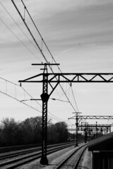 railroad tracks in the morning