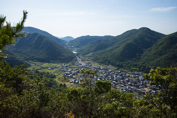 日本の岡山県備前市の天狗山の美しい風景