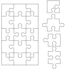 Blank for the puzzle. Vector graphic resource.