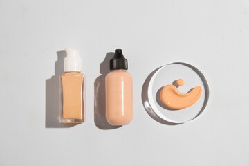 mockup of primer concealer cusion cc cream skin care bottle cosmetic tube of beauty makeup facial, , beauty healthcare branding packaging