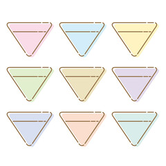 三角形のフレームセット　9色（パステルカラー・カラフル）