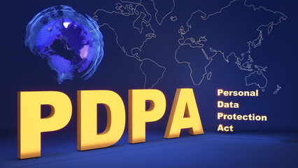Personal Data Protection Act,Lawyers provide protection for individuals.,PDPA,protect personal information,3d rendering